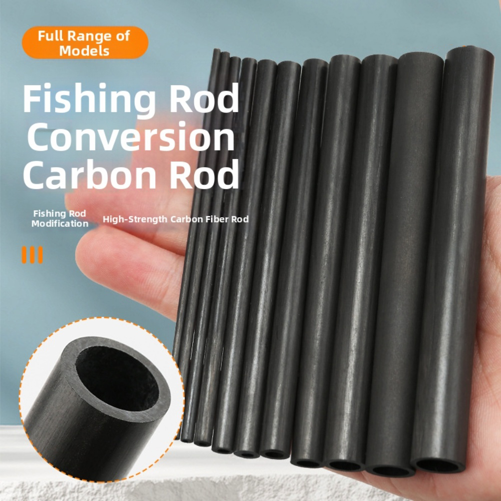 Fishing Rod Carbon Fiber - 10-сантиметровая черная полая трубка из углеродного